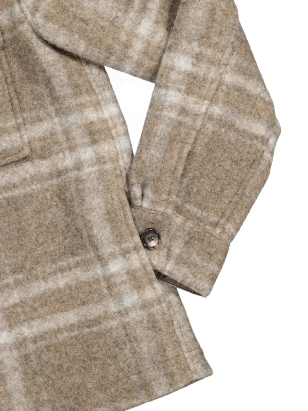 NN07 checked wool shirt jacket Bruin