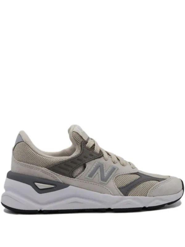 New Balance X90 Panelled lace-up Sneakers Grey FARFETCH JO