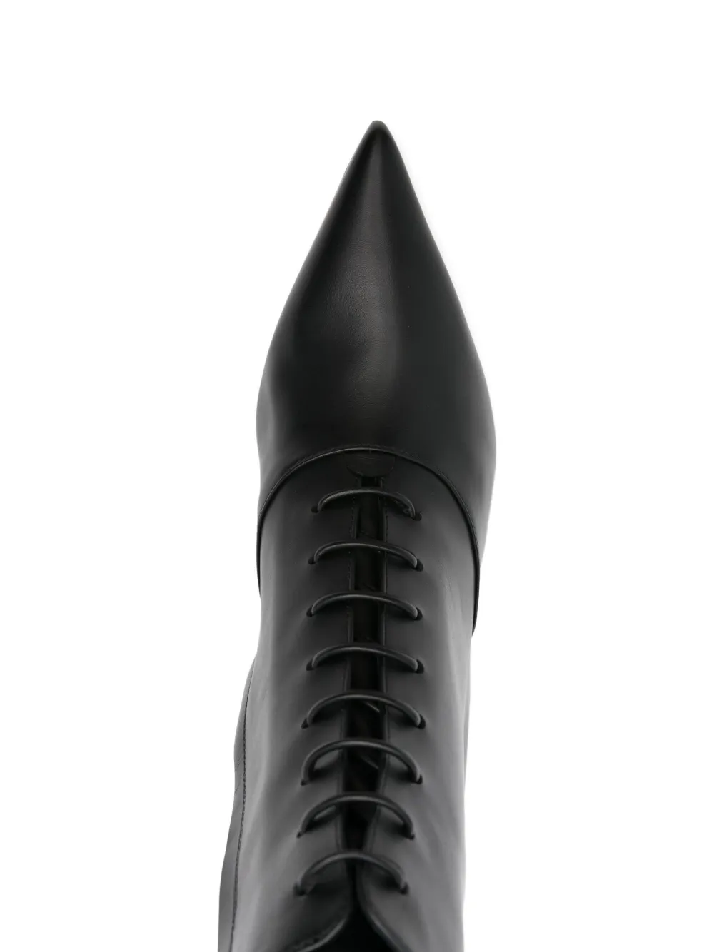 Gianvito Rossi 55mm Morganne lace-up pointed-toe boots Black