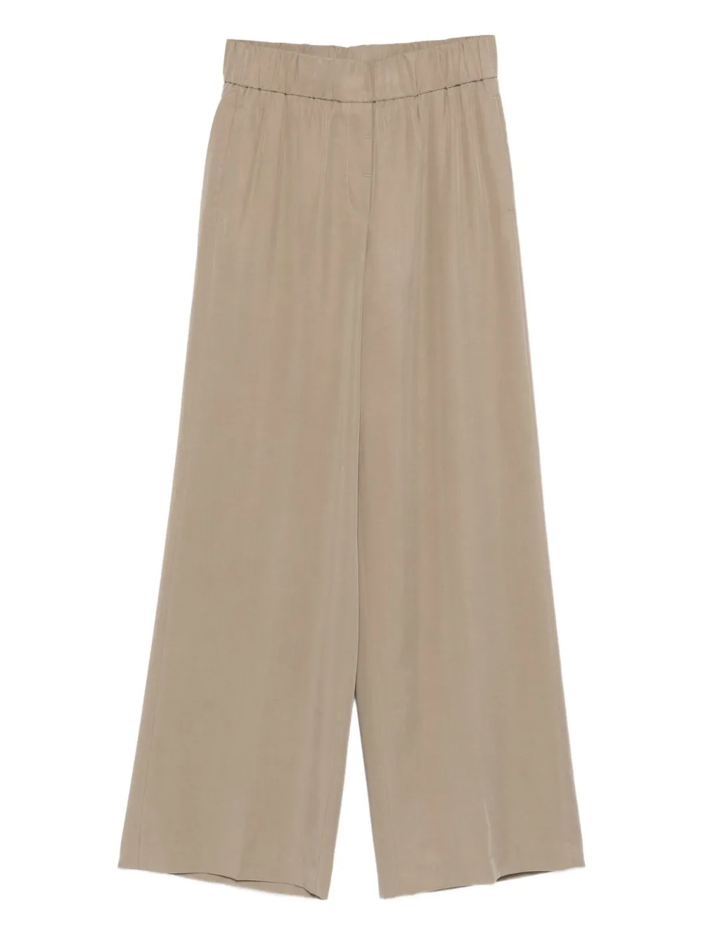 Peserico elastic-waist wide-leg trousers Groen