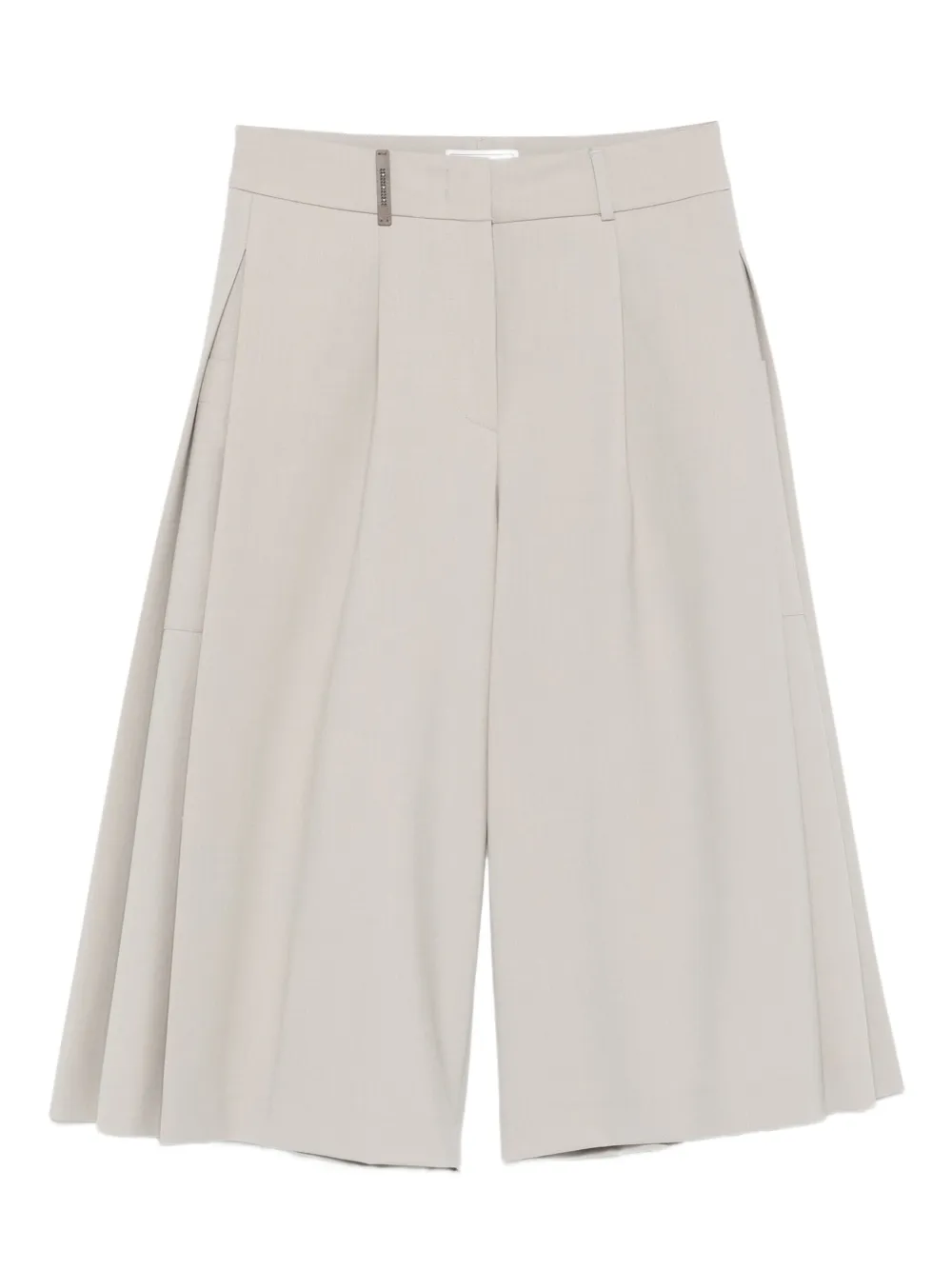 Peserico pleated cropped trousers Grijs