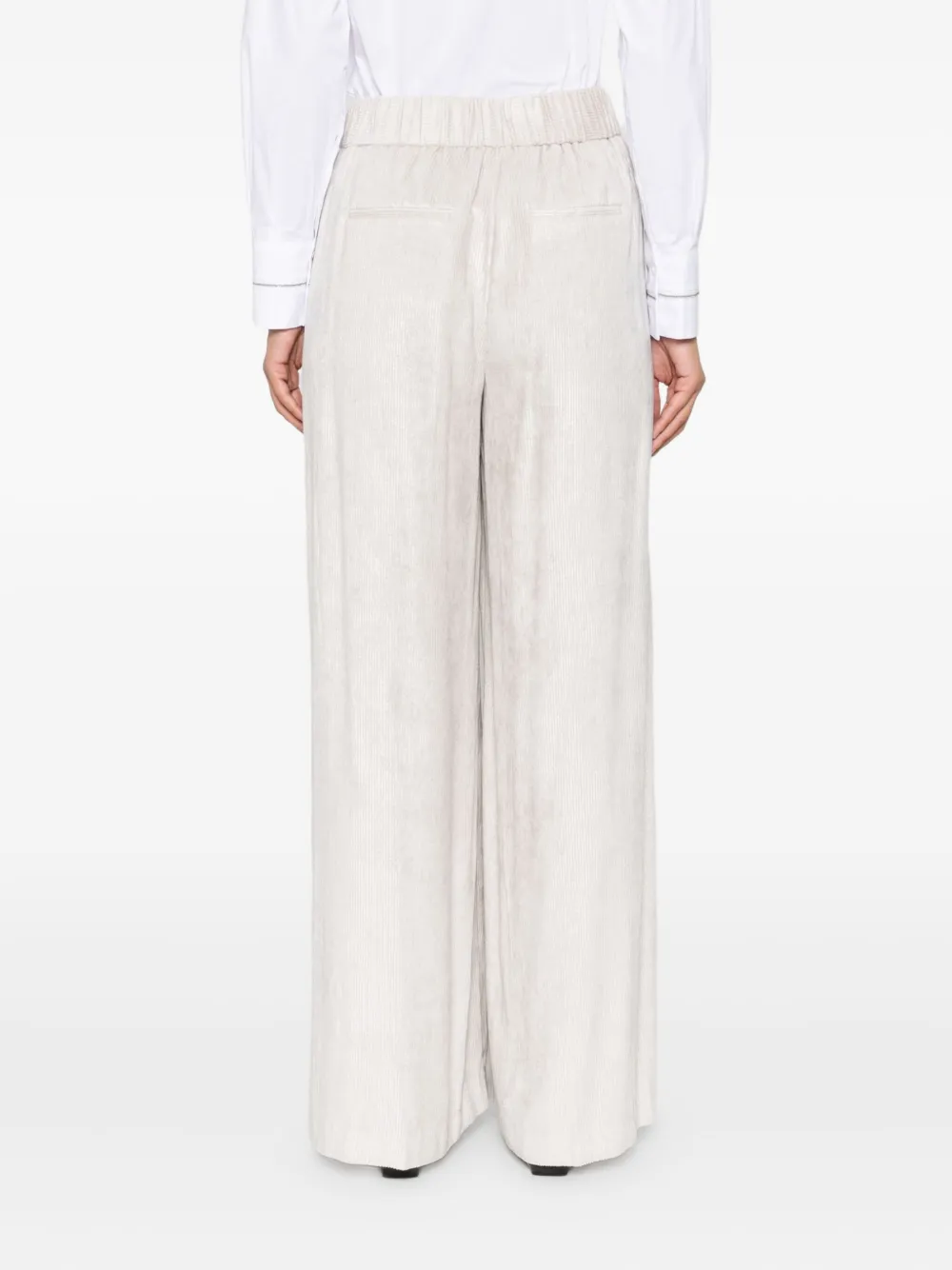 Peserico elastic-waist trousers Beige