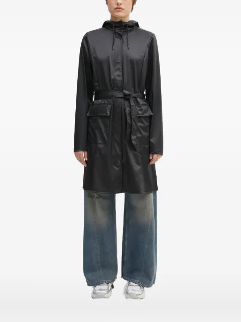 Rains hooded belted raincoat