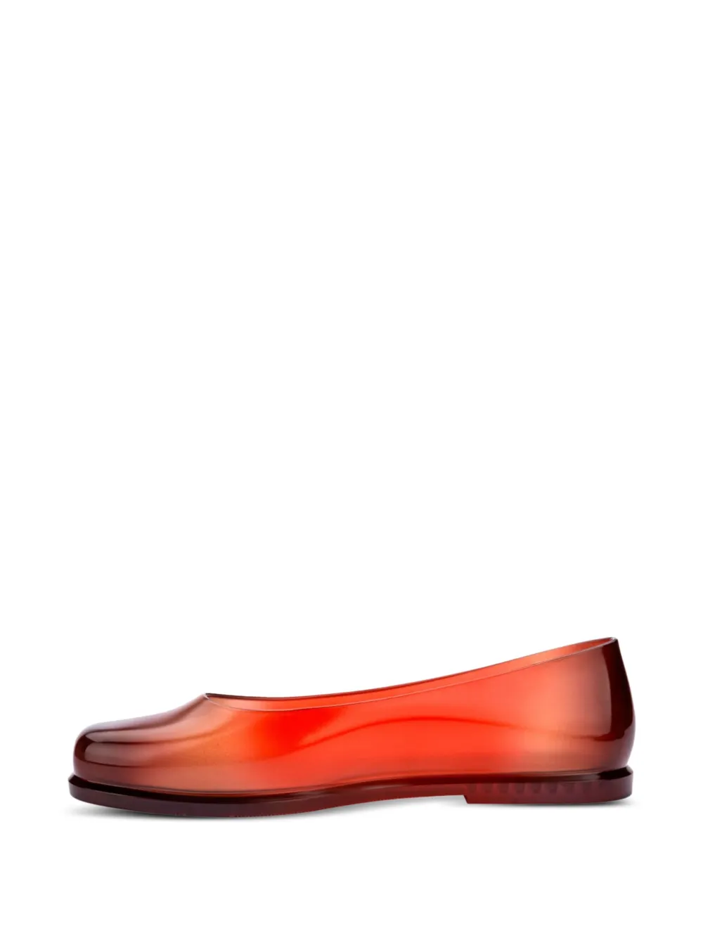 Melissa X Nodaleto Ruby Square-toe Ballet Flats In Red