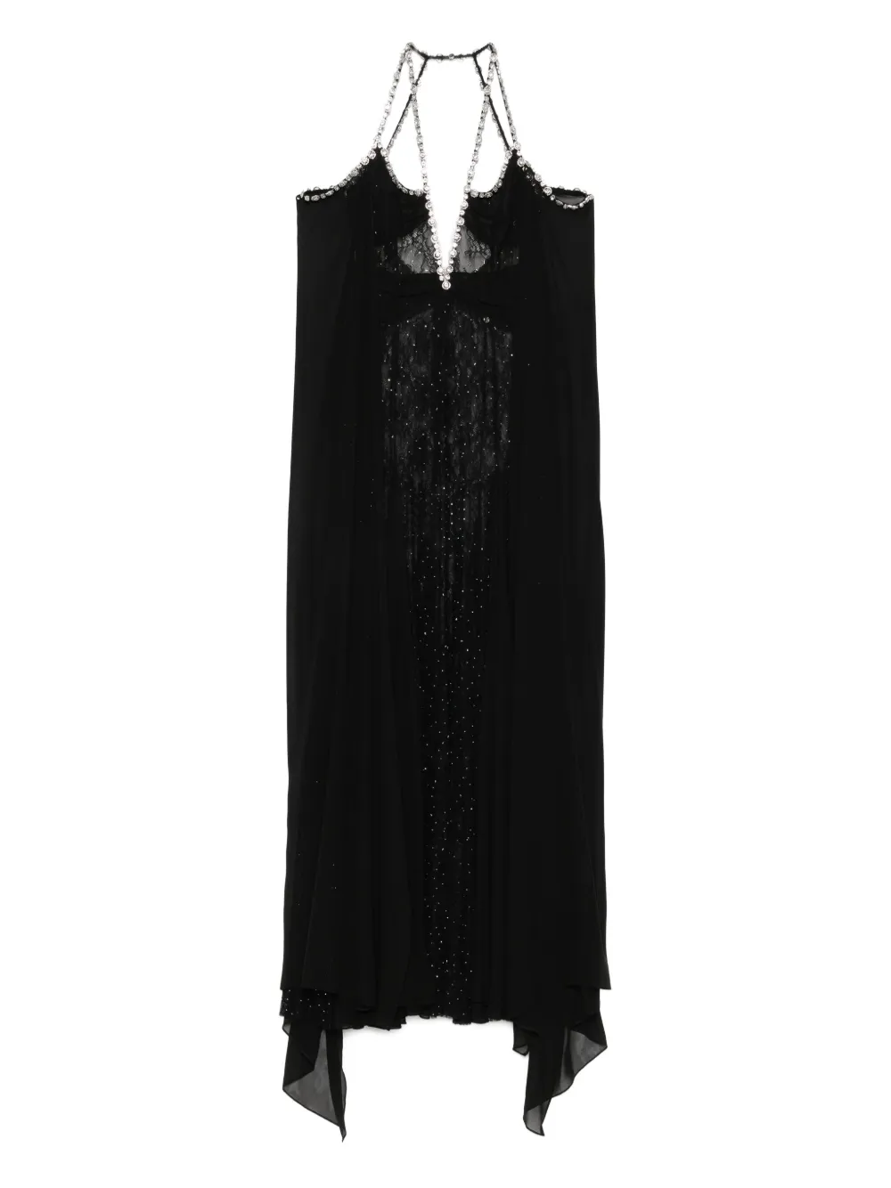 NISSA embellished halterneck dress - ブラック NISSA embellished halterneck dress - ブラック