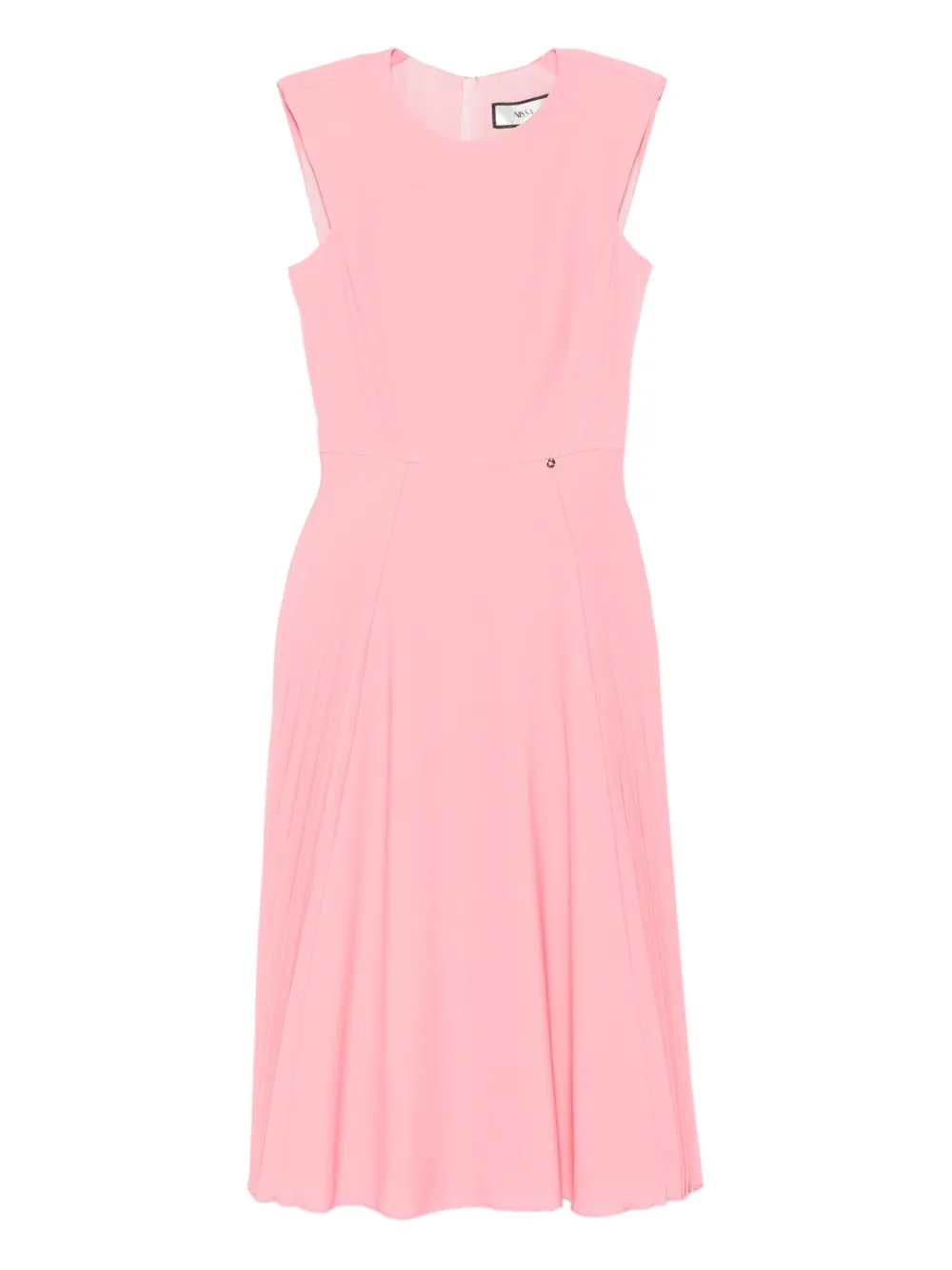 NISSA pleated sleeveless midi dress - ピンク NISSA pleated sleeveless midi dress - ピンク
