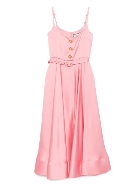 NISSA belted midi dress