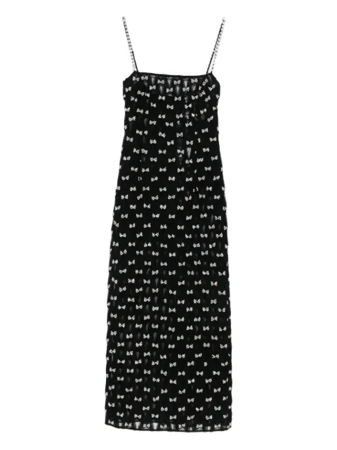 NISSA bow-embellished midi dress