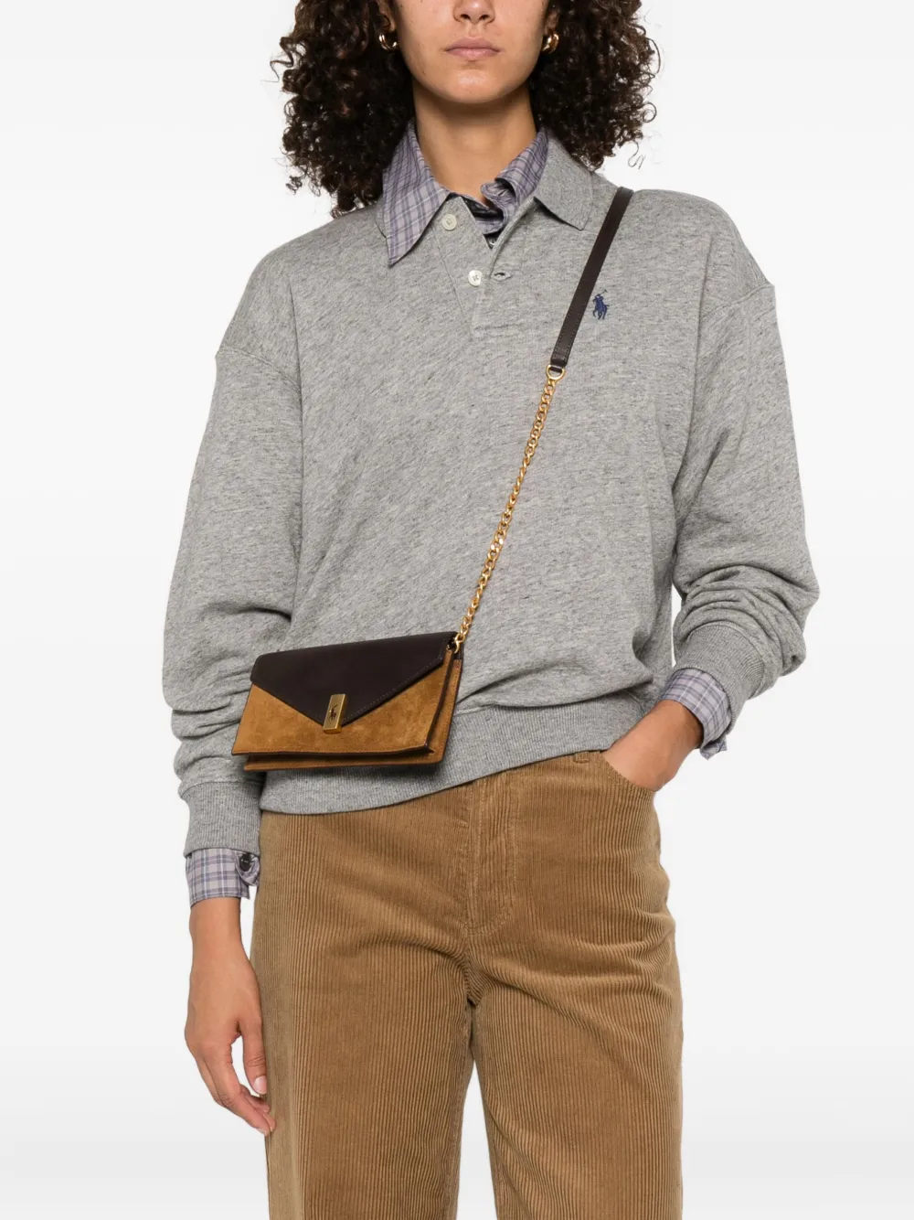 Polo Ralph Lauren Leren suède clutch - Bruin