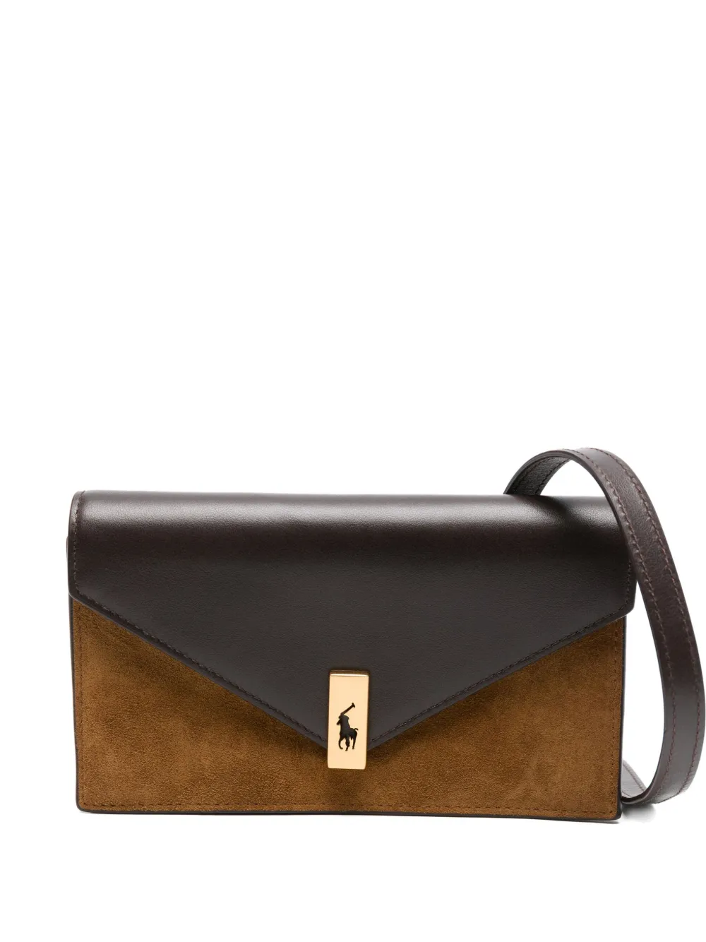 Polo Ralph Lauren Leren suède clutch Bruin
