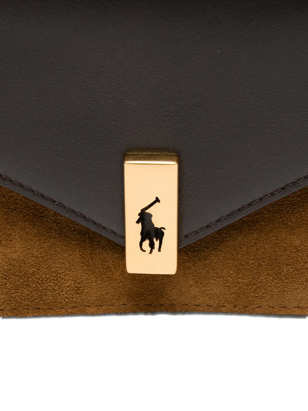 Polo Ralph Lauren Leren suède clutch Bruin