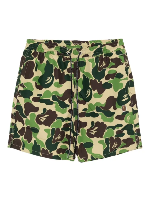 A BATHING APE® graphic-print Shorts Green FARFETCH UK