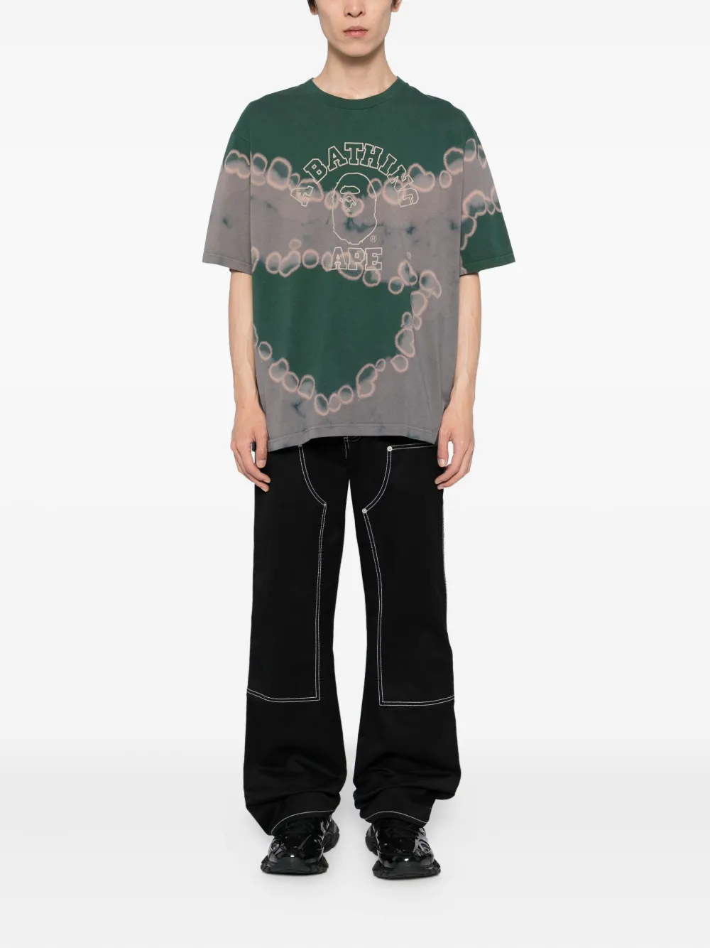 A BATHING APE T-shirt met ronde hals - Groen