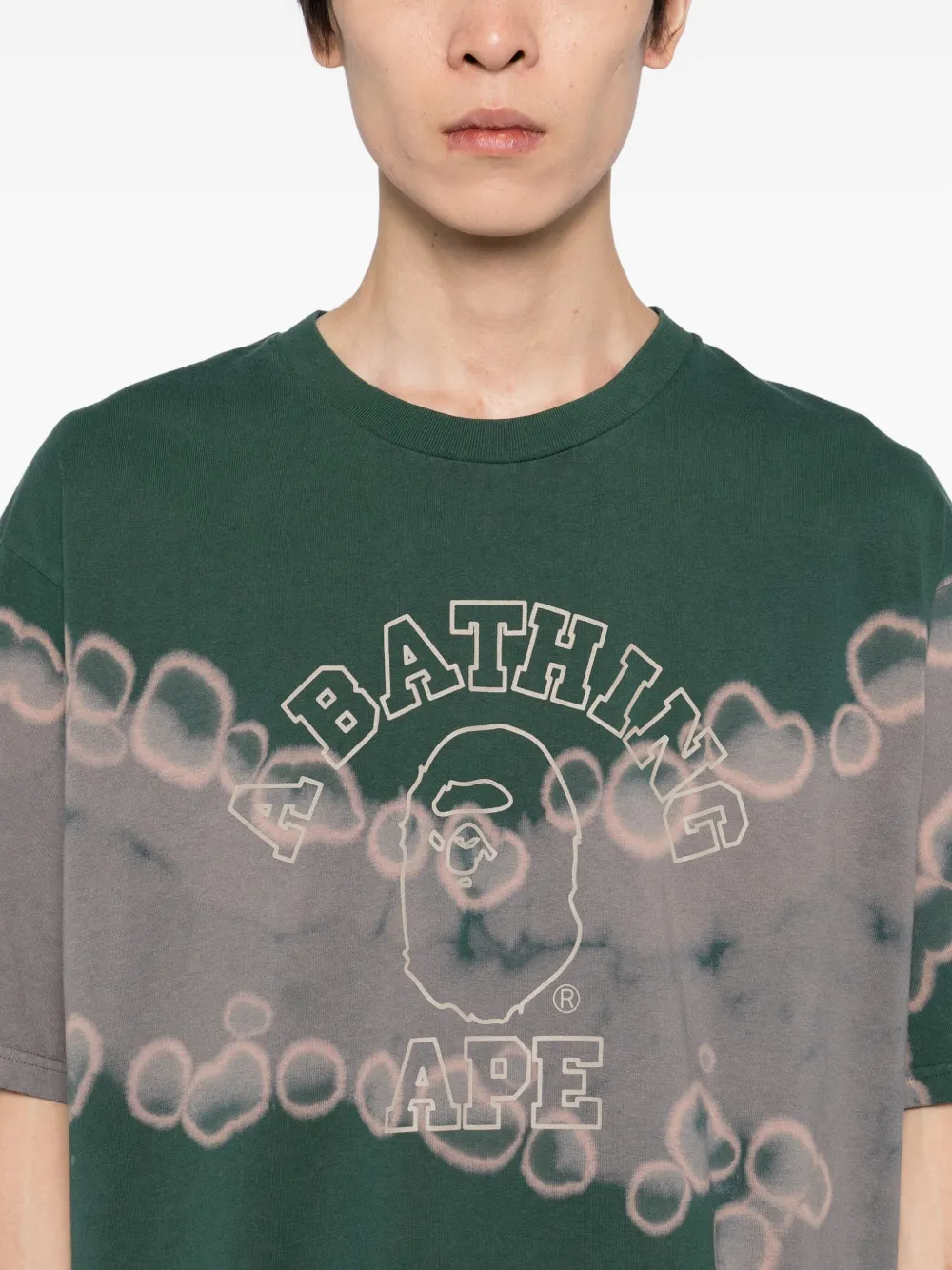 A BATHING APE T-shirt met ronde hals Groen