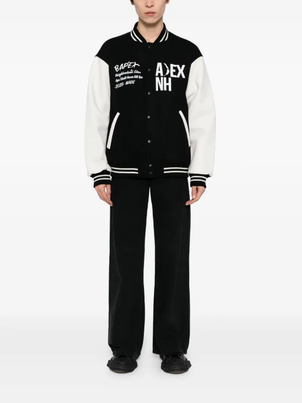 A BATHING APE® ボンバージャケット | ブラック | FARFETCH JP