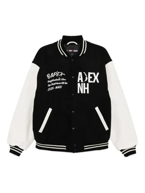 A BATHING APE® logo-embroidered bomber jacket
