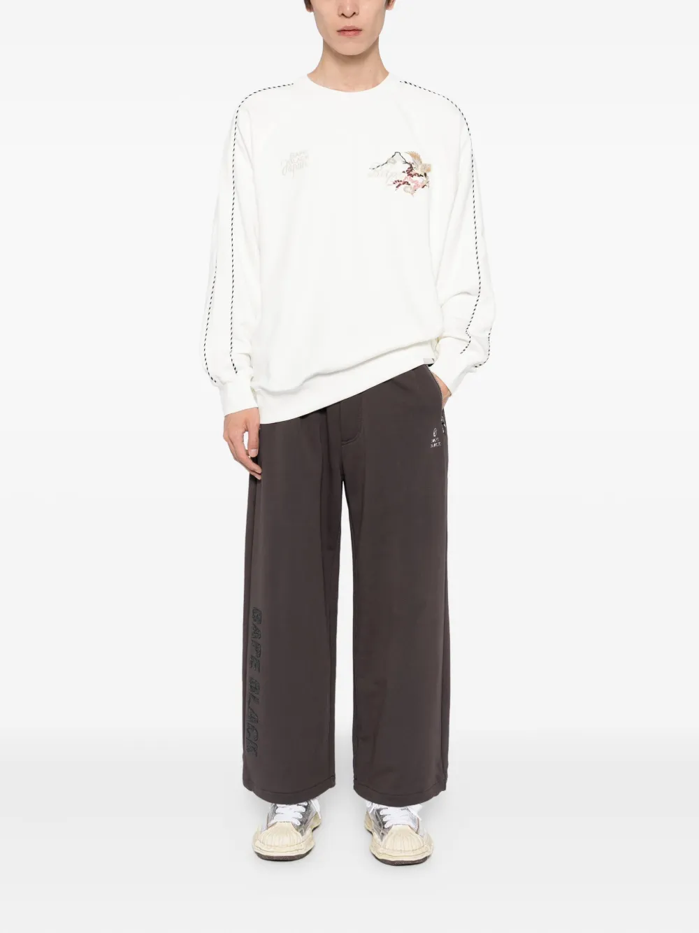 BAPE BLACK *A BATHING APE Broek met elastische tailleband - Grijs