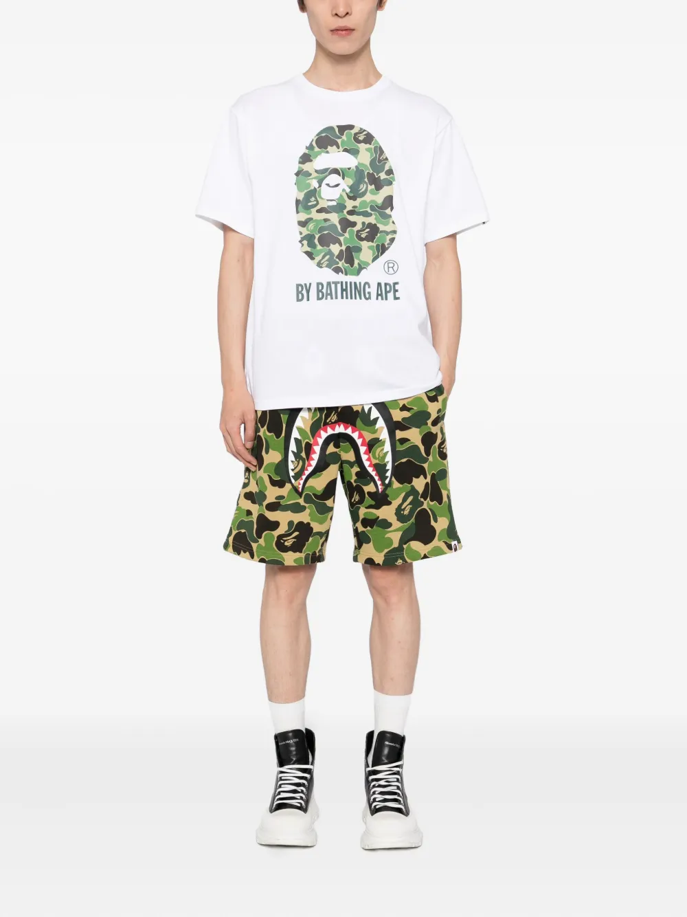 A BATHING APE T-shirt met grafische print - Wit