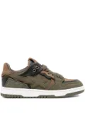 A BATHING APE® star-patch lace-up trainer - Green