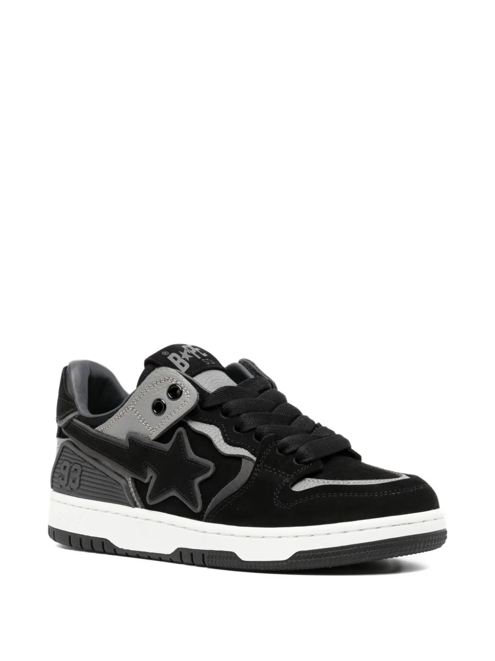 A BATHING APE Sneakers met sterpatch - Zwart