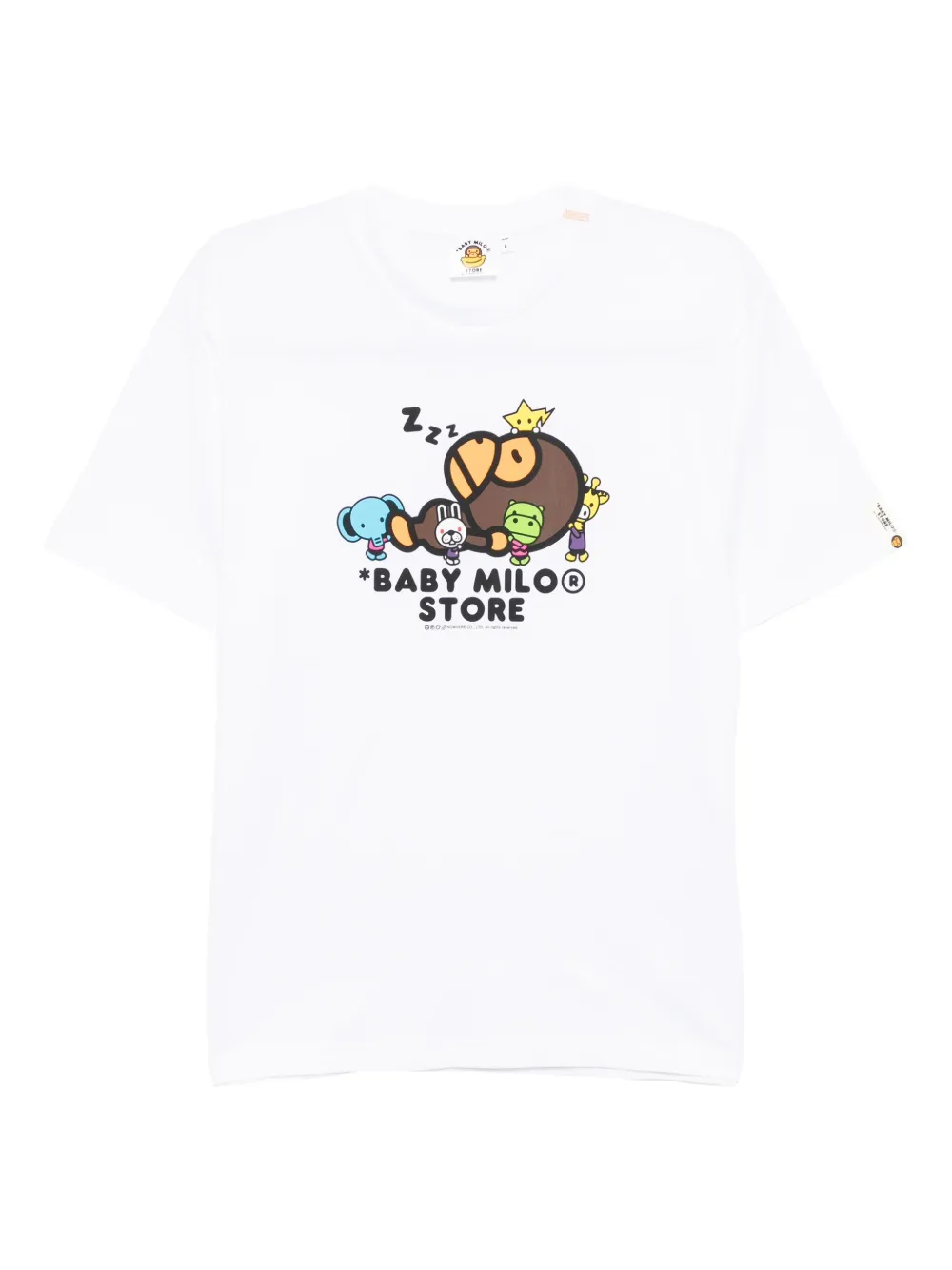 *baby Milo® Store By *a Bathing Ape® Printed Cotton T-shirt In White