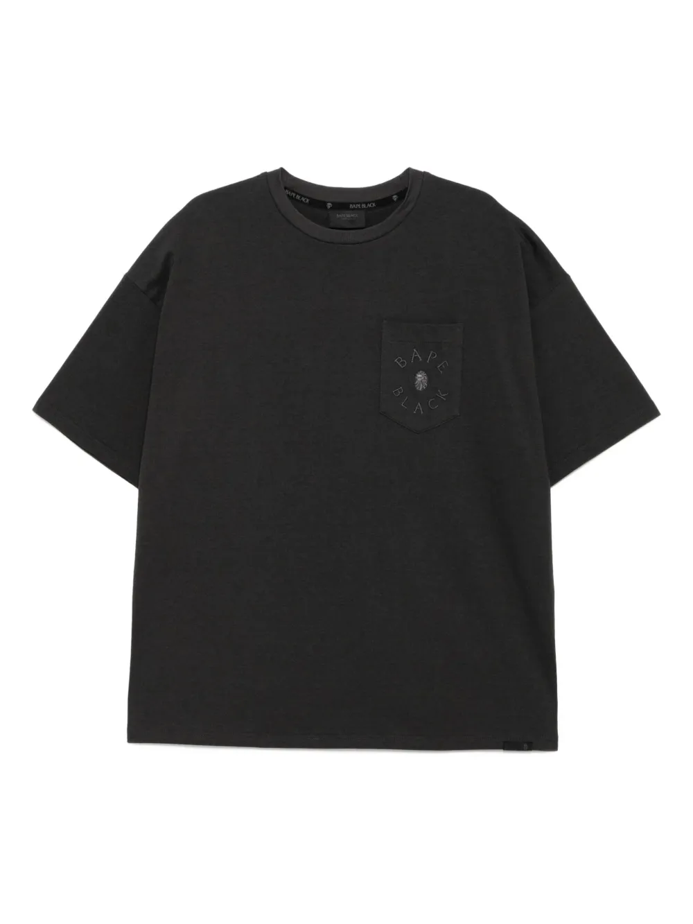 Bape Logo-embroidered T-shirt In Gray