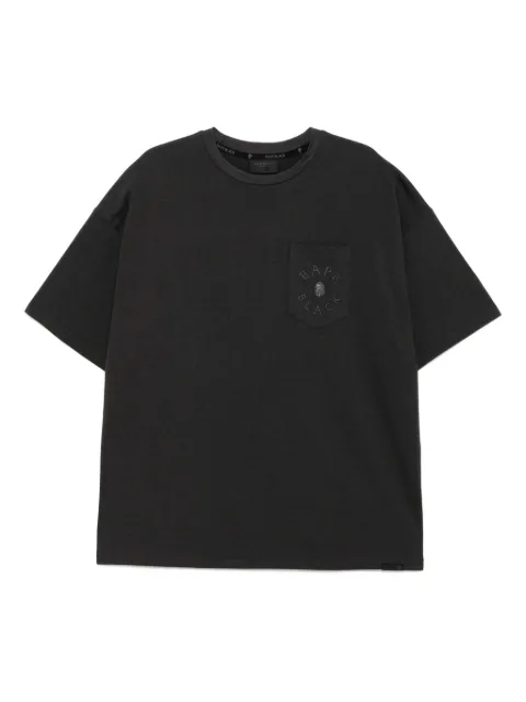 BAPE BLACK *A BATHING APE® logo-embroidered T-shirt