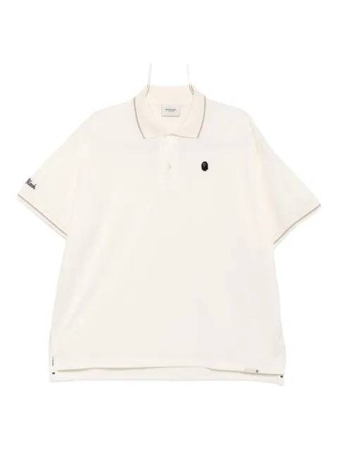 BAPE BLACK *A BATHING APE® cotton polo top