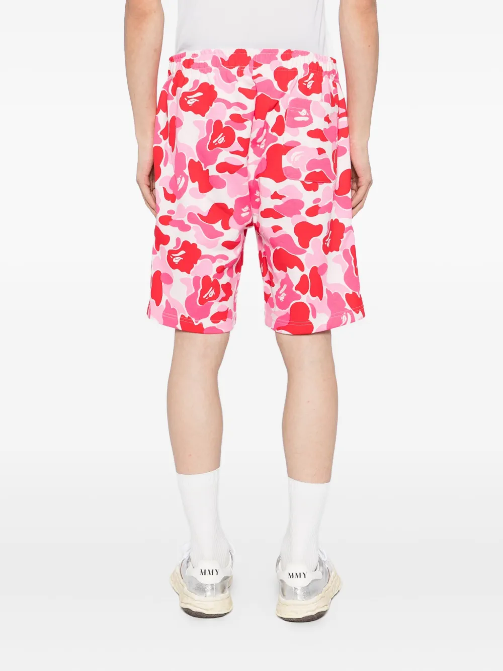 A BATHING APE Shorts met grafische print Roze