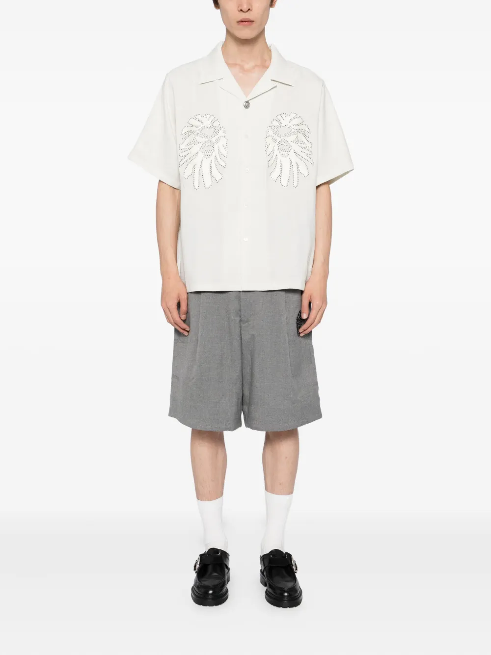BAPE BLACK *A BATHING APE Overhemd met studs - Beige