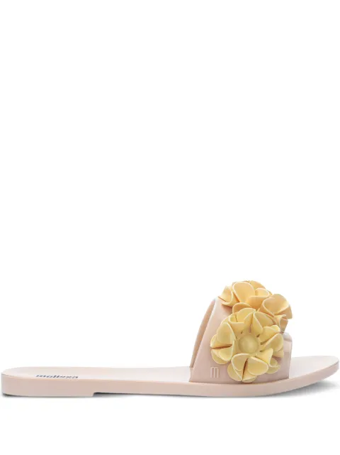 Melissa Babe Springtime flower-embellished slides