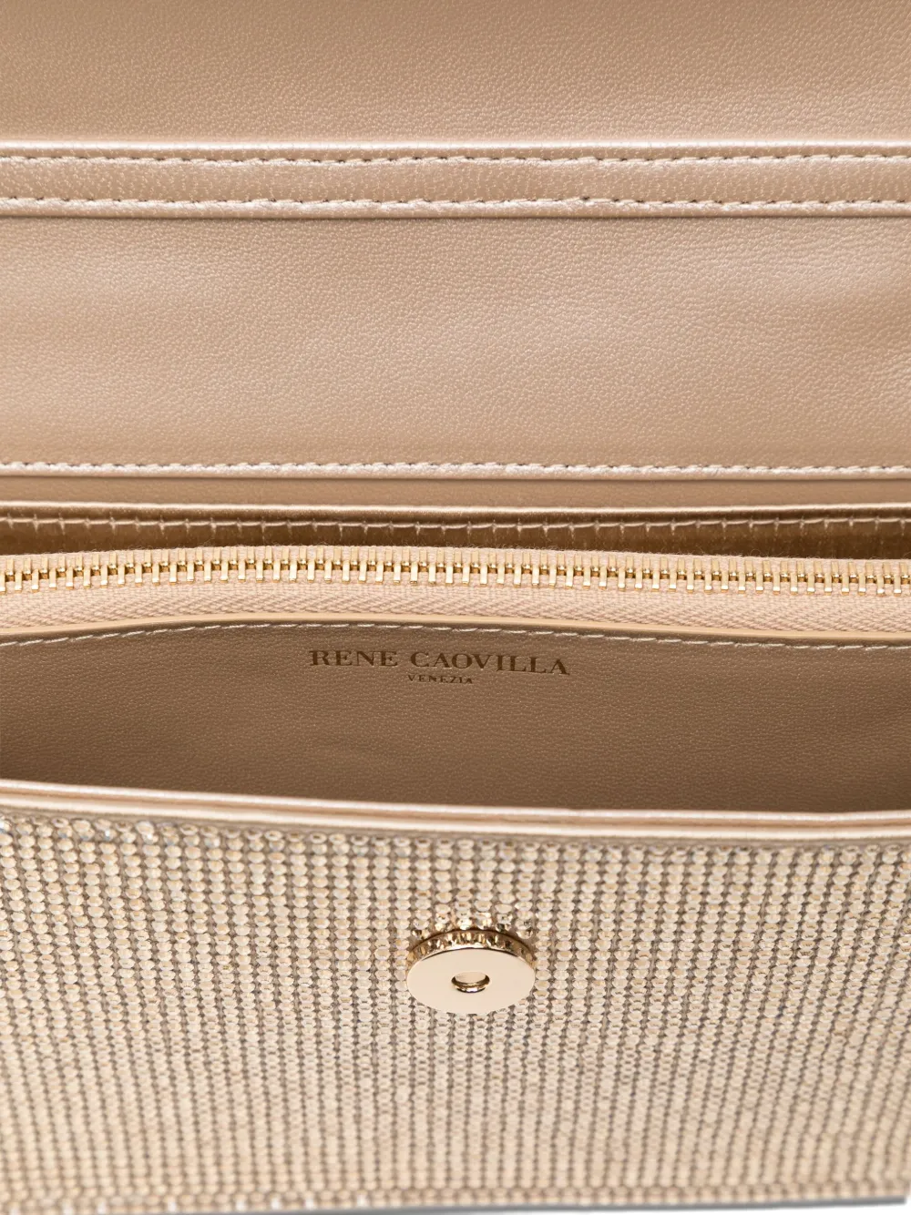 René Caovilla Onda clutch Goud