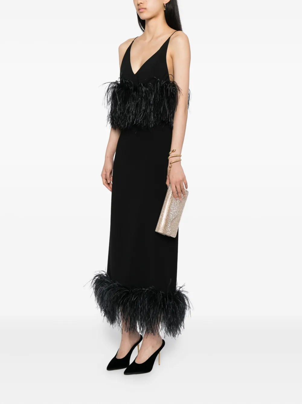 René Caovilla Onda clutch bag - Goud