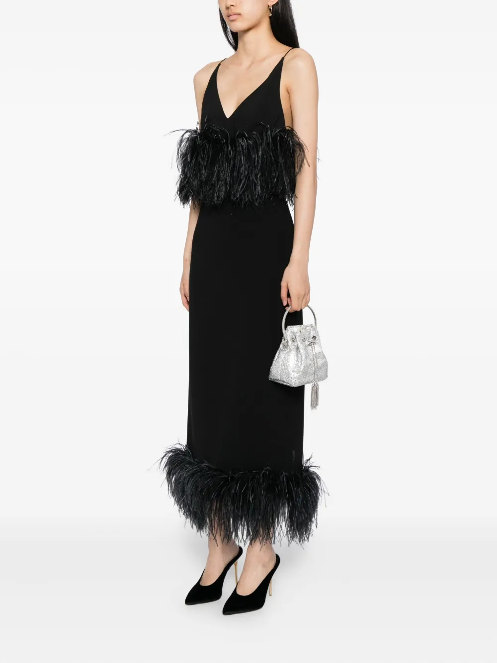 René Caovilla mini Deva tote bag - Zilver