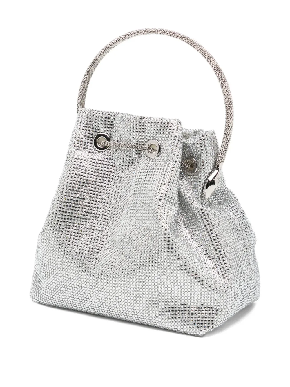 René Caovilla Mini Deva Tote Bag In Silver