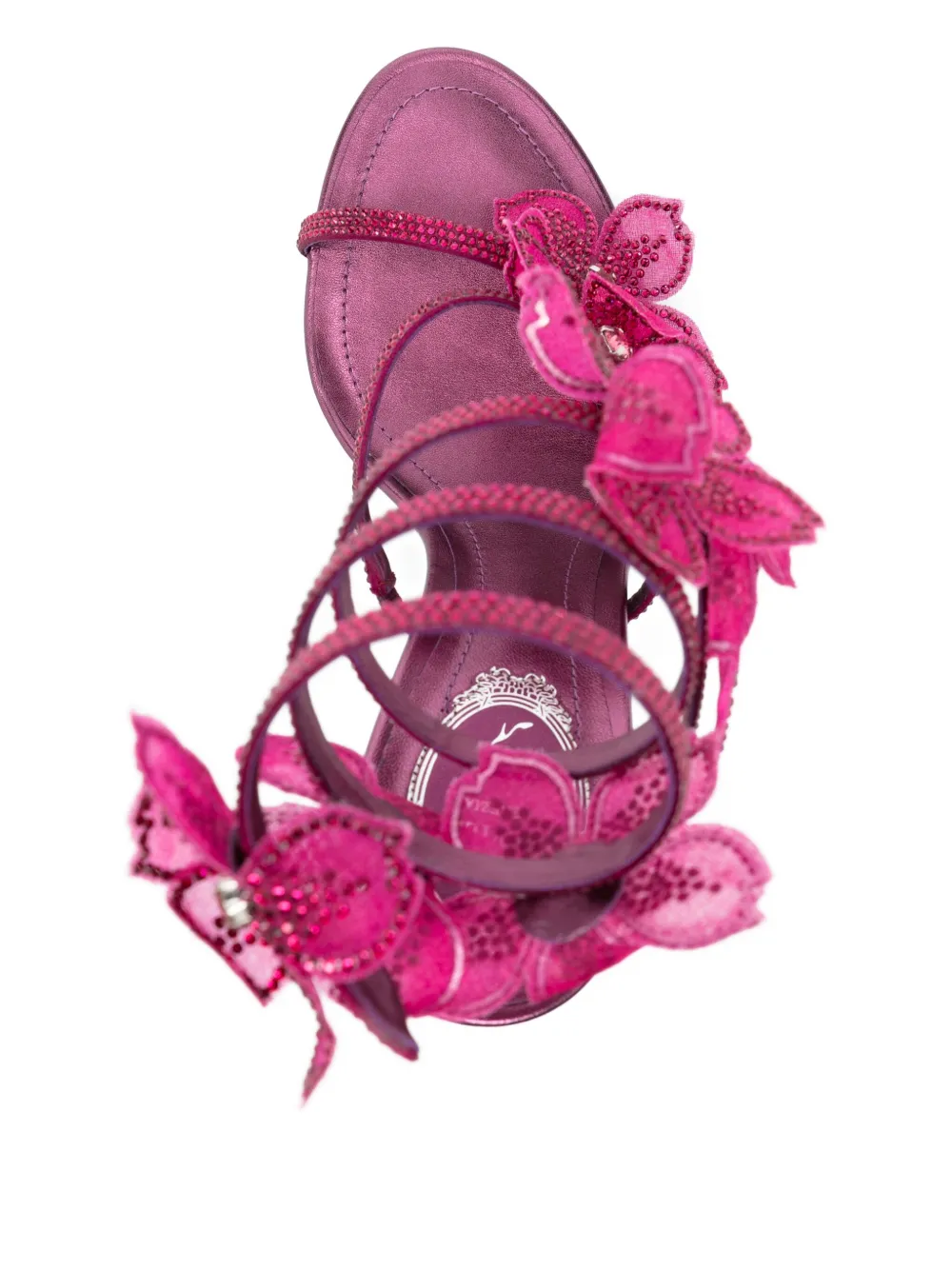 René Caovilla 105mm Floriane Sandals In Pink