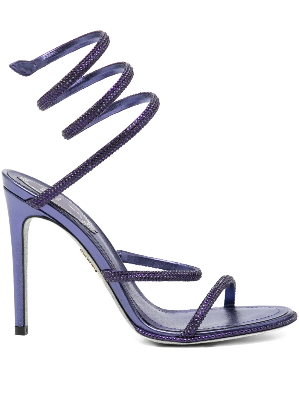 René Caovilla 80mm Cleo Sandals In Purple