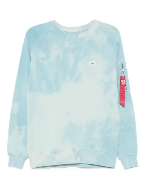 Alpha Industries logo-appliqué dyed sweatshirt