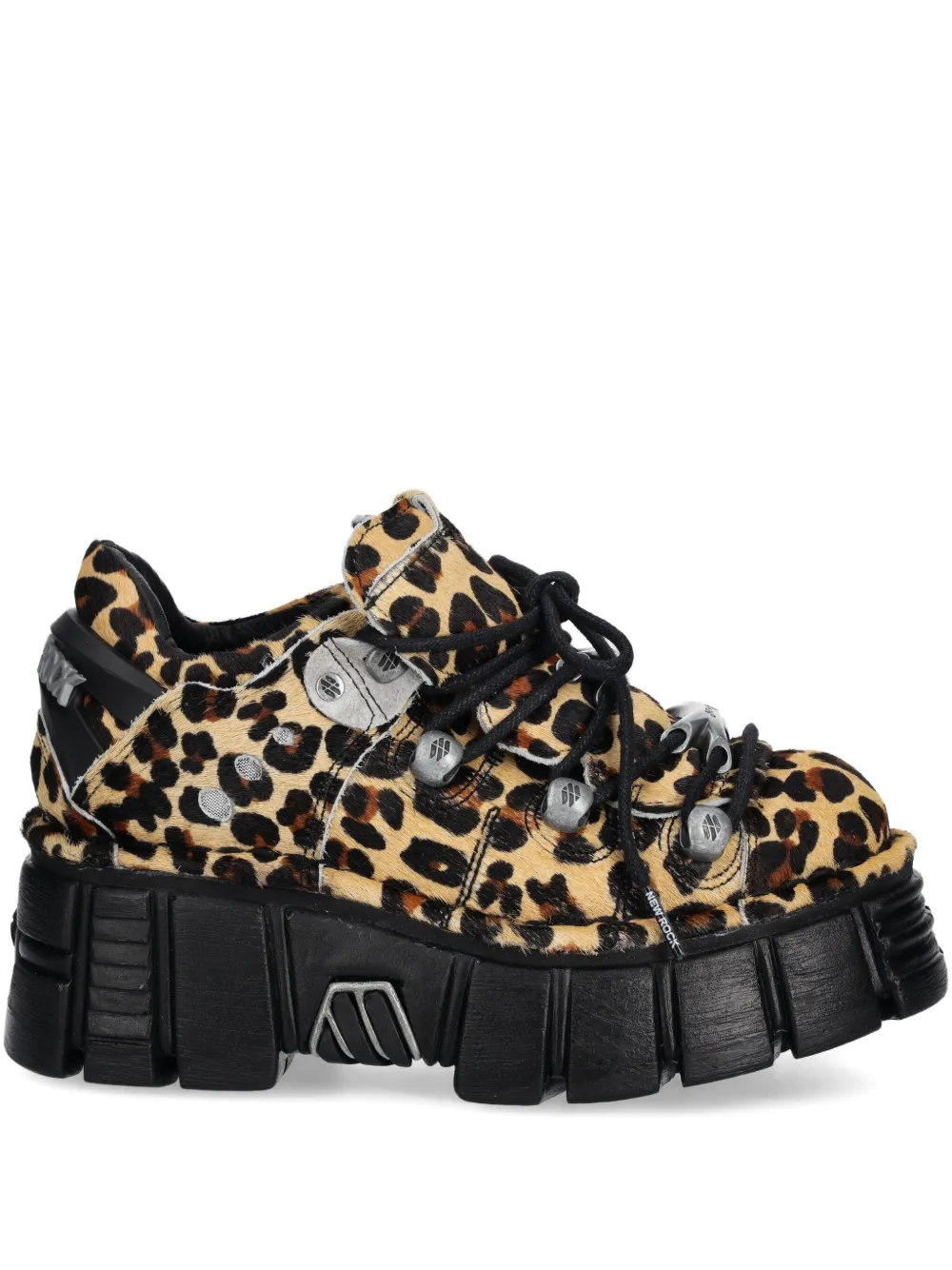 NEW ROCK M-120N-C54 leopard-print platform trainers Neutrals
