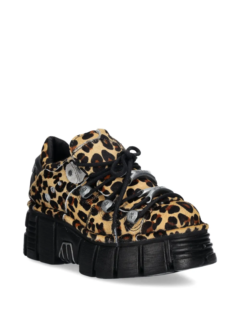 NEW ROCK M-120N-C54 leopard-print platform trainers Neutrals