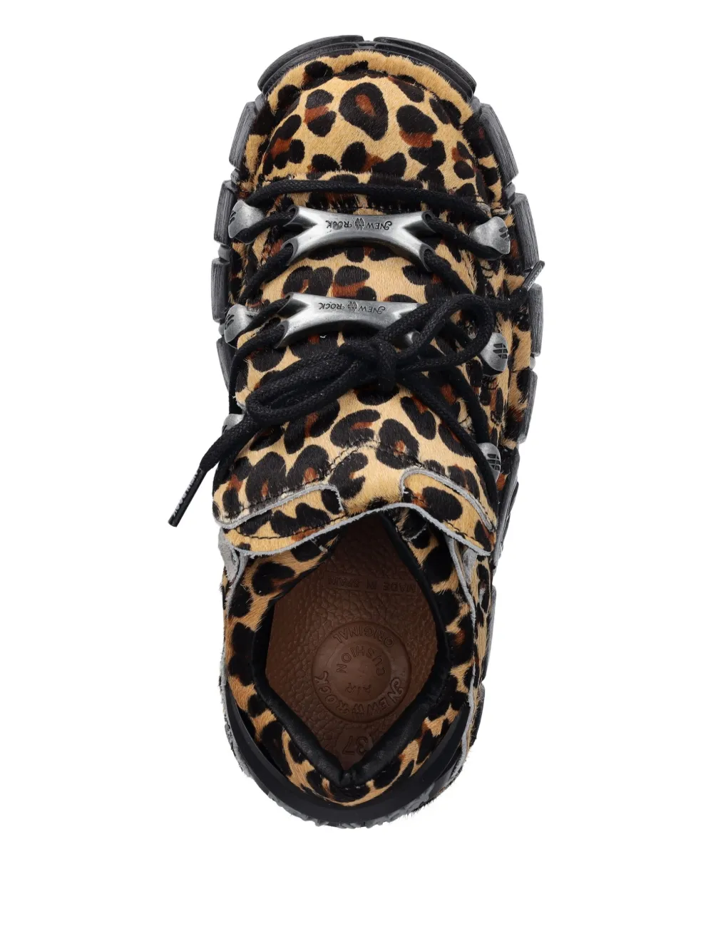 NEW ROCK M-120N-C54 leopard-print platform trainers Neutrals