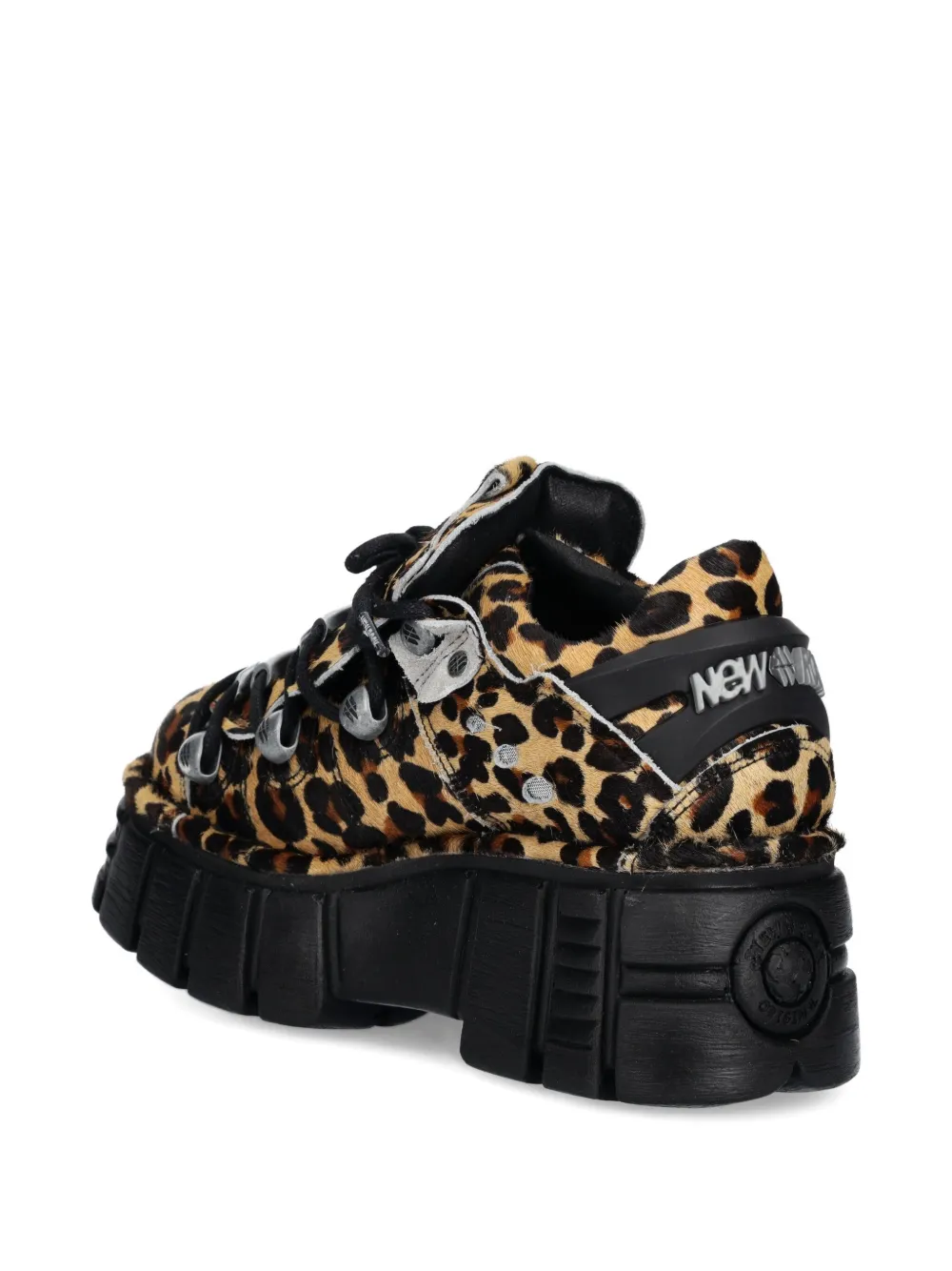 NEW ROCK M-120N-C54 leopard-print platform trainers Neutrals