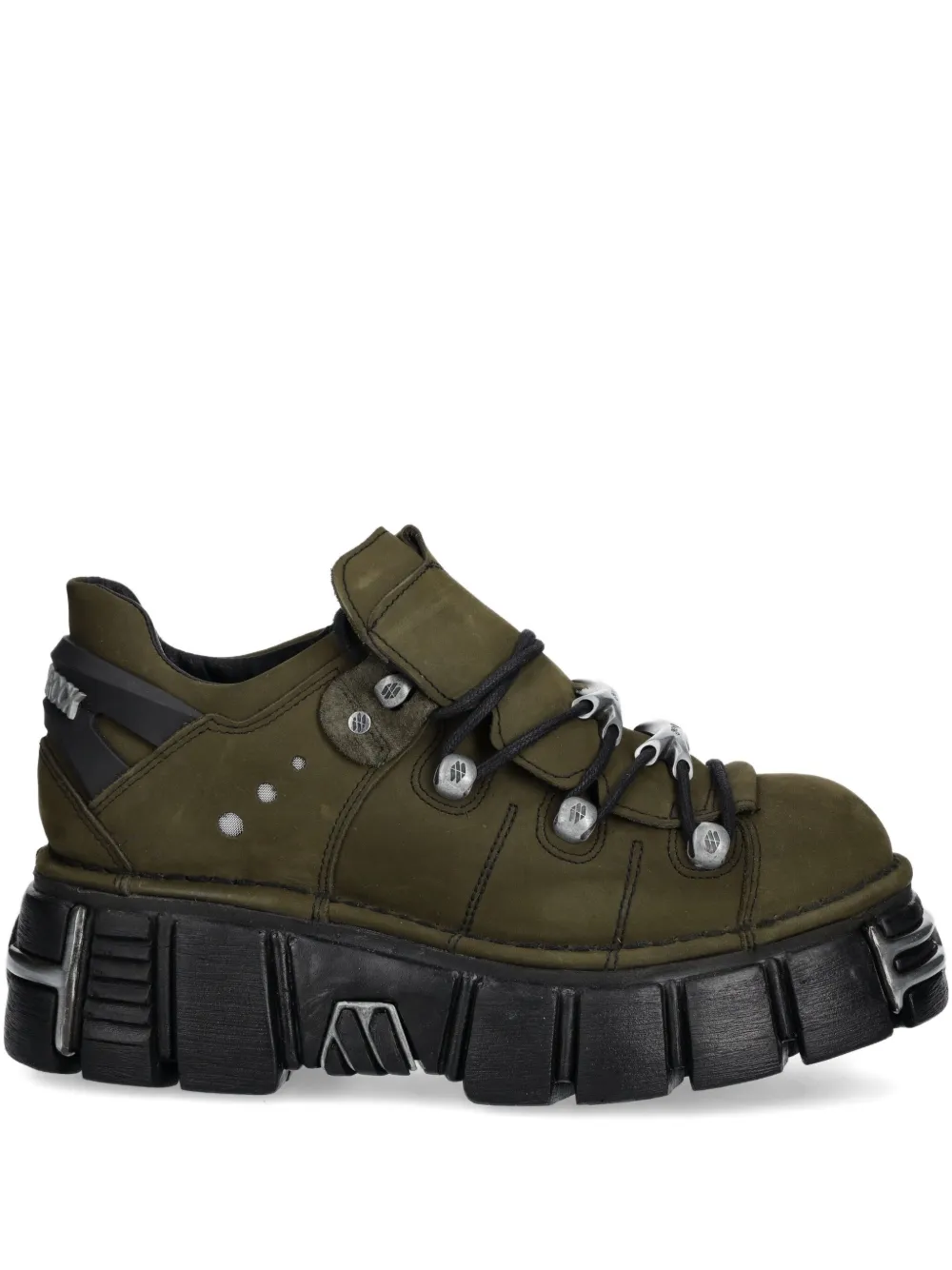 NEW ROCK M-120N-C61 lace-up chunky sole trainers Green