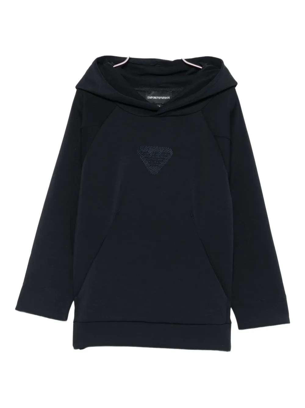 Emporio Ar i Kids logo-detail hoodie Blauw