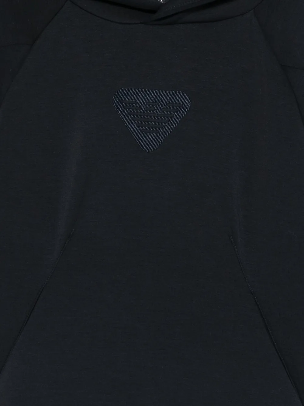 Emporio Armani Kids logo-detail hoodie Blauw