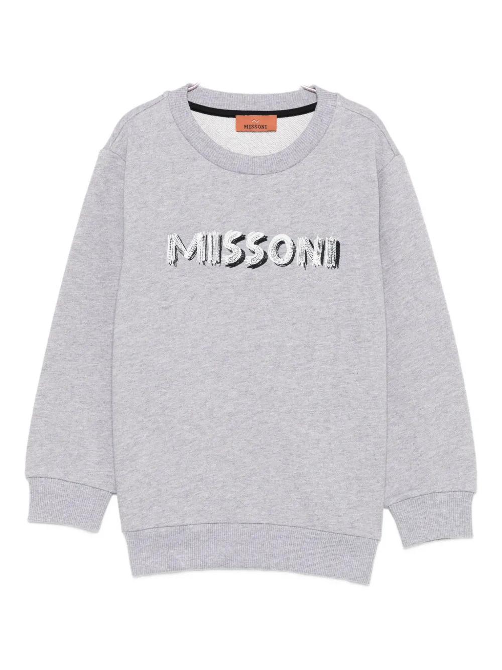 Missoni Kids logo-embroidered sweatshirt Grijs