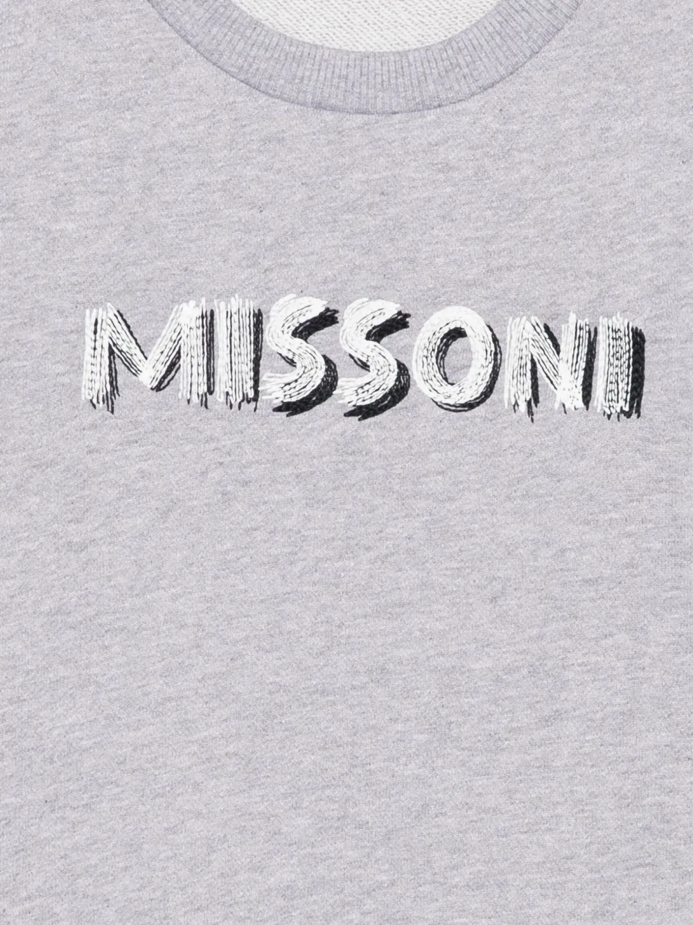 Missoni Kids logo-embroidered sweatshirt Grijs