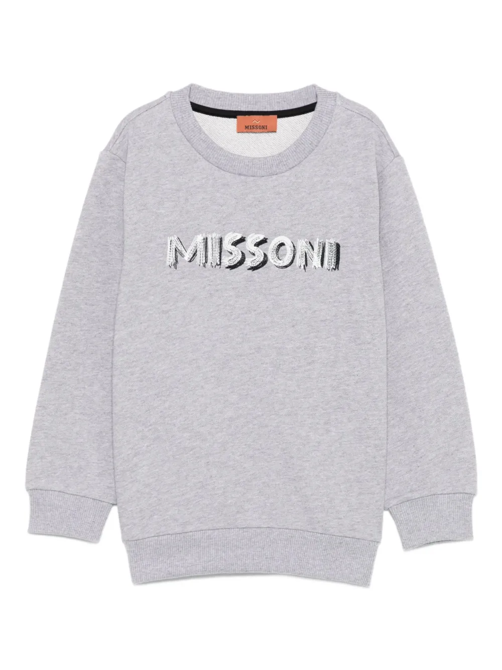 Missoni Kids logo-embroidered sweatshirt - Grigio