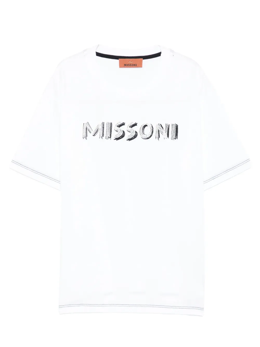 Missoni Kids logo-embroidered cotton t-shirt | White | Image 1
