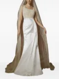 PRONOVIAS PARTY EDIT bead-embellished satin dress - White